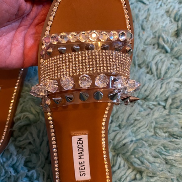 Steve Madden Leandra Clear Sandals 